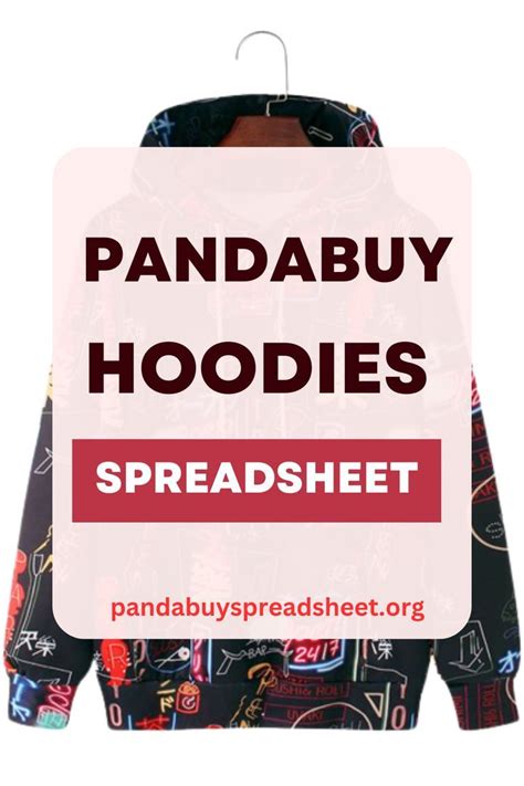 pandabuy sweatshirt spreadsheet.